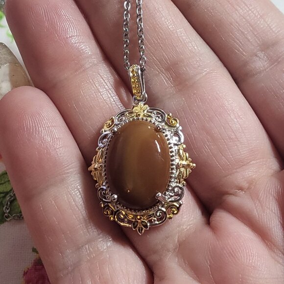 Oregon Chocolate Caramel Opal Pendant - Picture 7 of 10